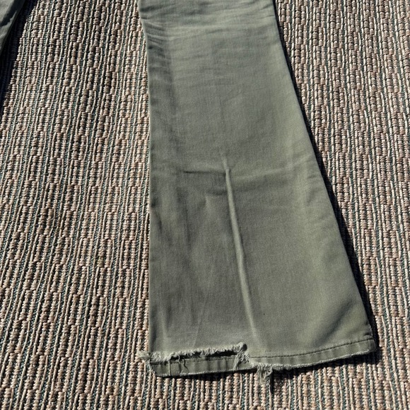 Levis Superlow Flare Pants Olive Green Y2K Low Rise Cotton Womens Size 7M 2000s - Picture 8 of 9